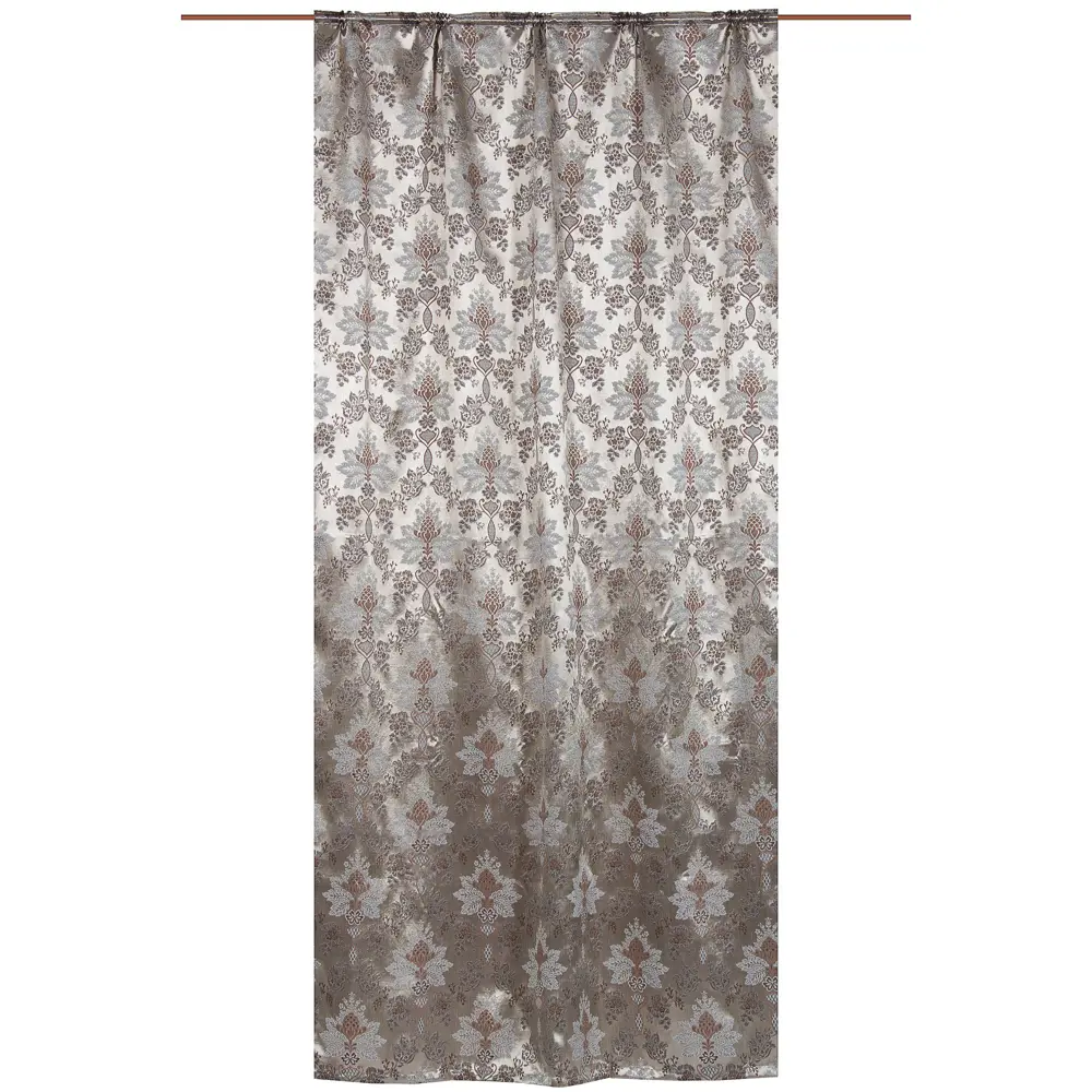 Штора на ленте «Помпей» 160х260 см жаккард цвет коричневый ТОРГОВЫЙ ДОМ ТЕКСТИЛЬ STLM-2084510