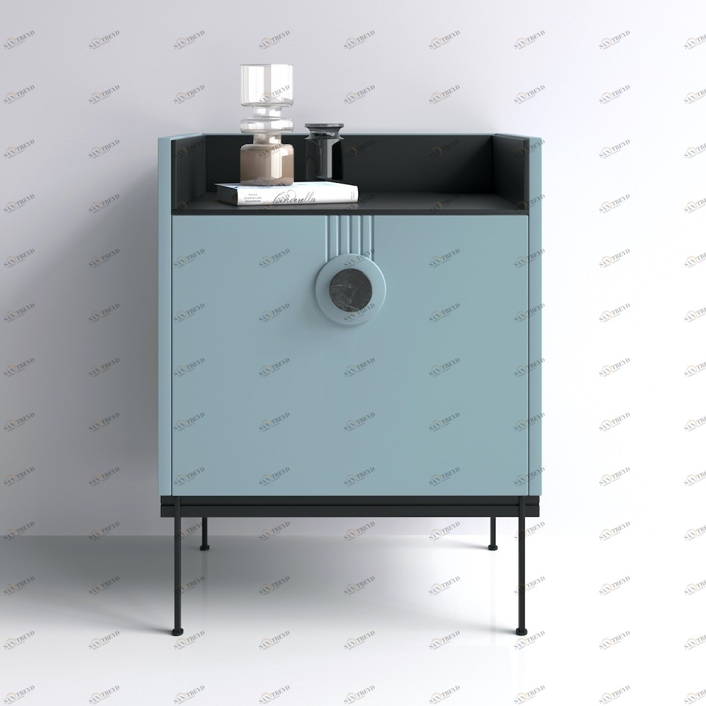 Тумба прикроватная голубая Lago BRAGIN DESIGN LIVING 00-3974655 Голубой