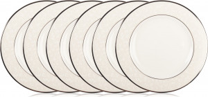 10667320 Lenox Набор из 6 тарелок закусочных Lenox "Чистый опал" 20,5см Фарфор костяной