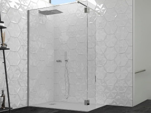 Душевая кабина из стали и стекла