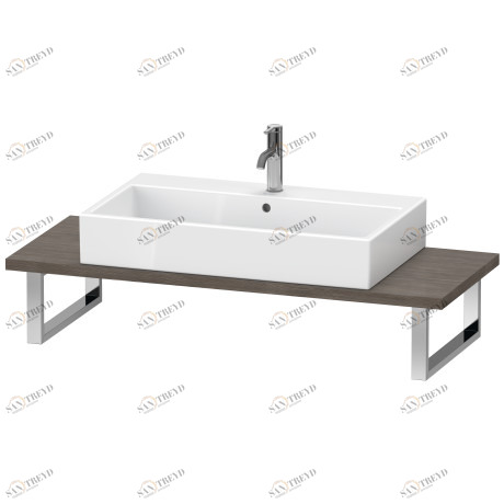 LC106C05151 Консоль для накладных раковин и встраиваемых умывальников, Толщина консоли 30 мм L-Cube #LC106C 550 мм Сосна коричневая, декор Duravit
