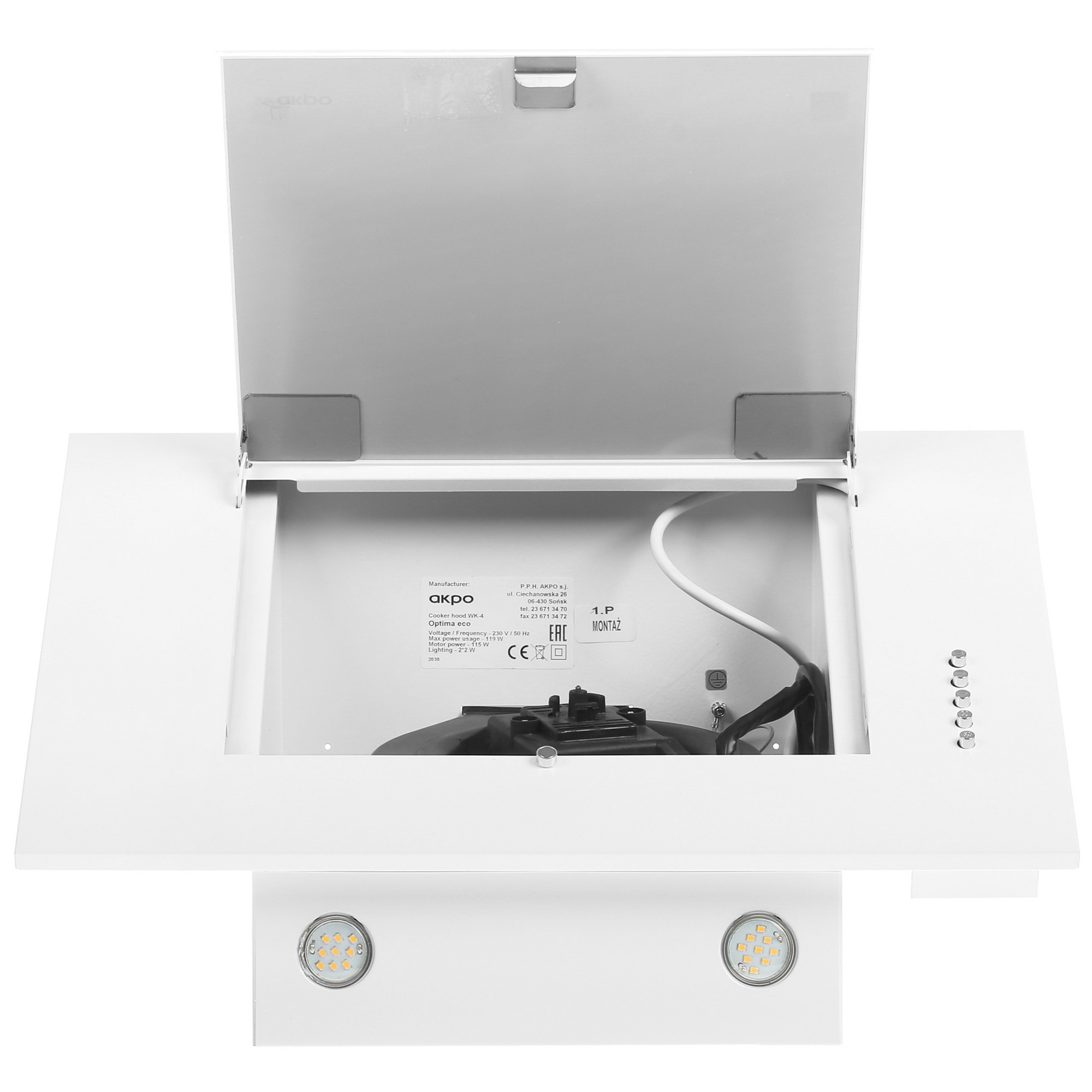 1217278 Вытяжка наклонная Akpo WK-4 Optima eco белый/белый STDN-0024852 - Вид №8