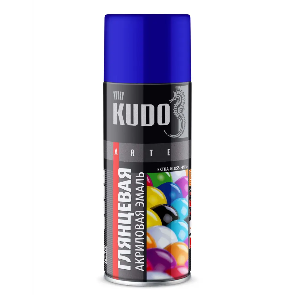Эмаль аэрозольная универсальная KUDO акриловая глянцевая цвет ультрамарин 520 мл STLM-2075587