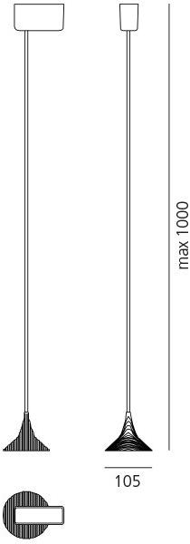 Artemide Светодиодный подвесной светильник из алюминия Unterlinden 1935010a - Вид №2