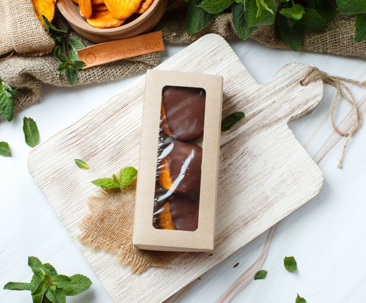 6329 Сушеный персик в молочном ремесленном шоколаде Вкусляндия  - Вид №2