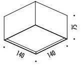 DAVIDE GROPPI Потолочный светильник из металла и стекла Hako sun-id-1516299 - Вид №2