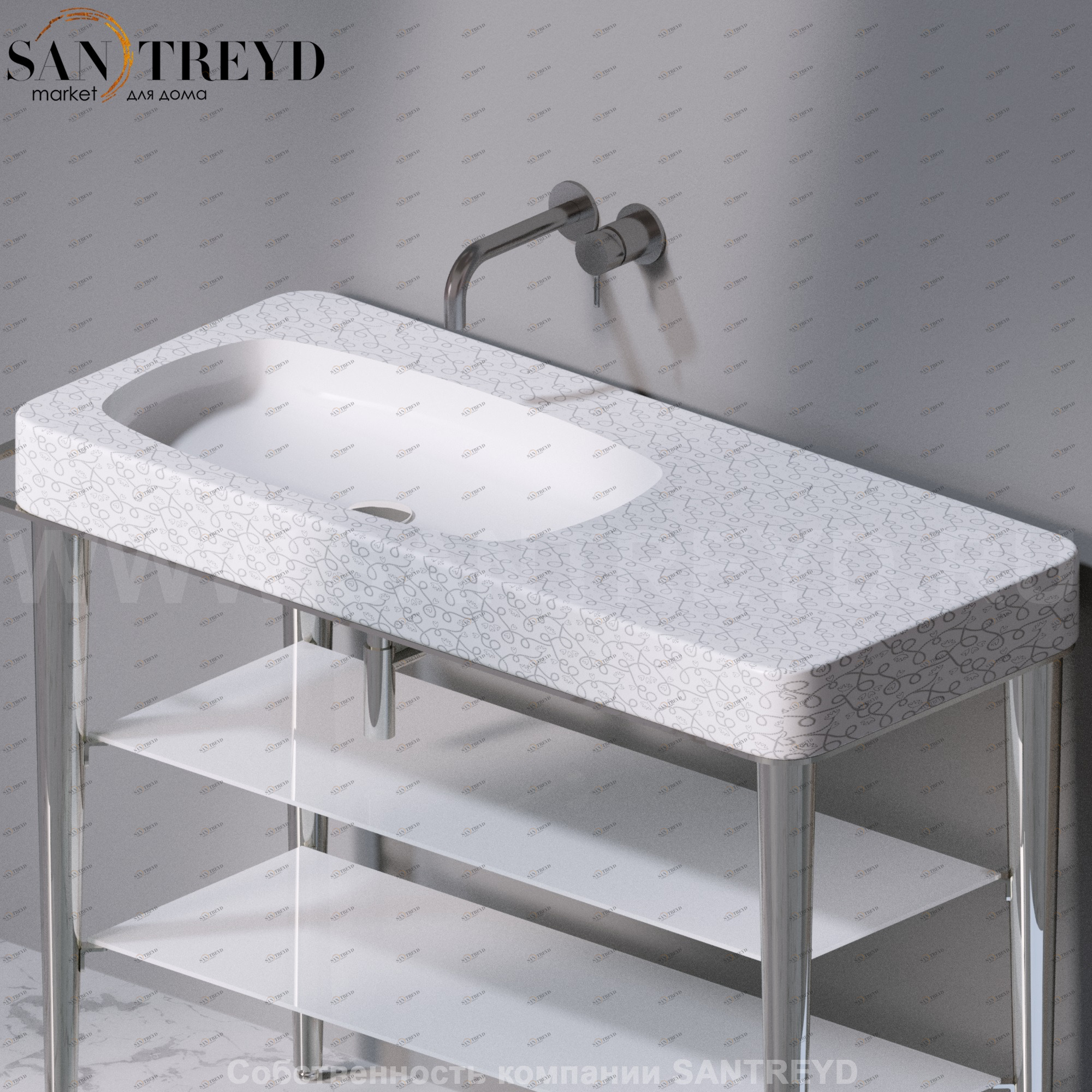 L130400 Накладная раковина на столешницу  прямоугольная A. e T. Italia FUSION AeT ITALIA