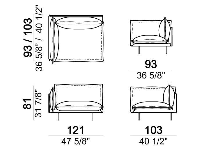 Кожаный модульный диван Arketipo Auto-Reverse ARCH-00031284 - Вид №7