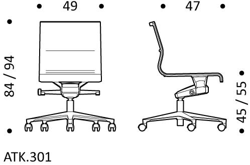 ICF Поворотный офисный стул с сеткой на 5 спиц и подлокотниками Stick chair sun-id-1490662 - Вид №4