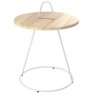 Журнальный столик круг 40x40 см белый