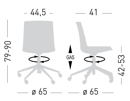 Регулируемое по высоте вращающееся кресло на насесте GABER Jubel ARCH-00081193 - Вид №5