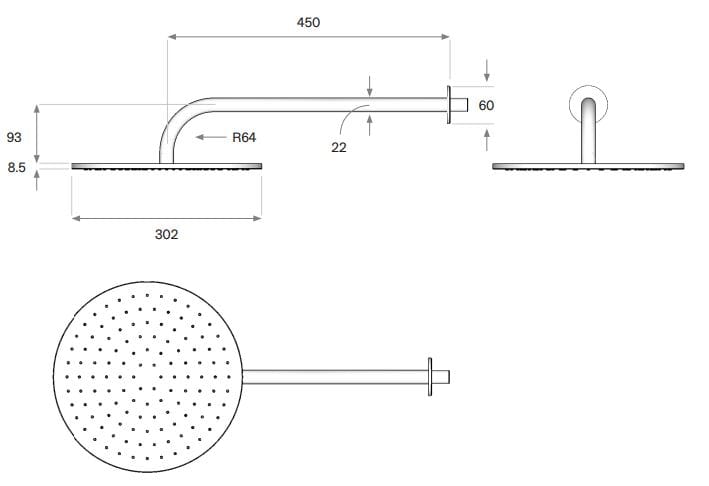 Душевая головка из нержавеющей стали с рукояткой COCOON Maison ARCH-00142814 - Вид №2