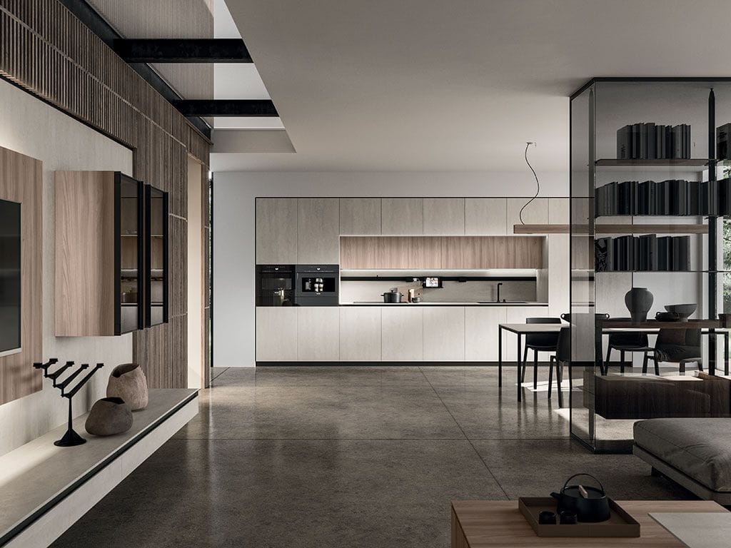 Линейная кухня без ручек Arrital Ak_Project ARCH-00072154