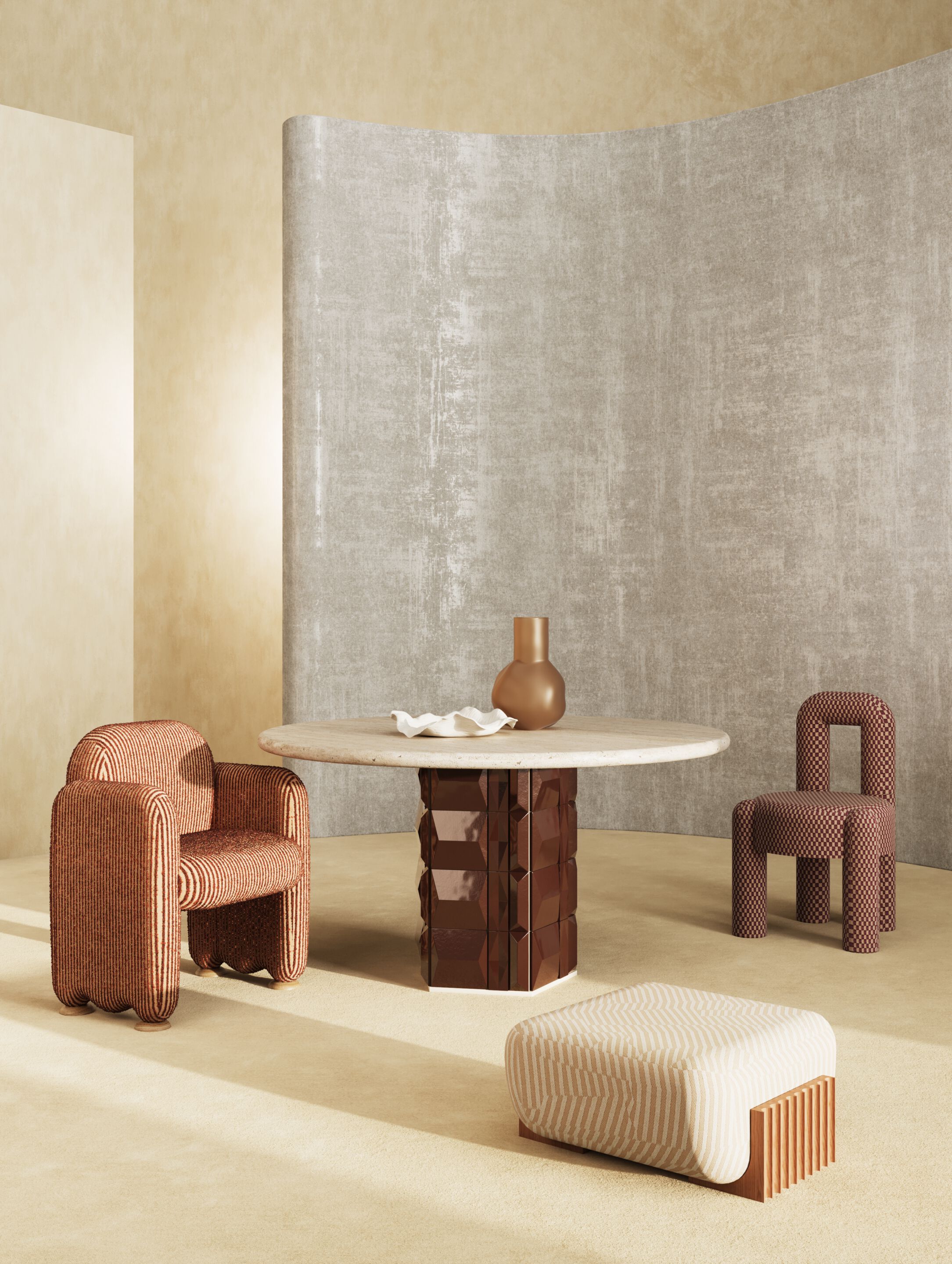 Мягкий тканевый стул с подлокотниками DOOQ Cindy ARCH-00131388 - Вид №4