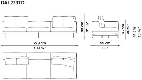 B&B Italia 3-х местный тканевый диван Dock sun-id-1376507 - Вид №28