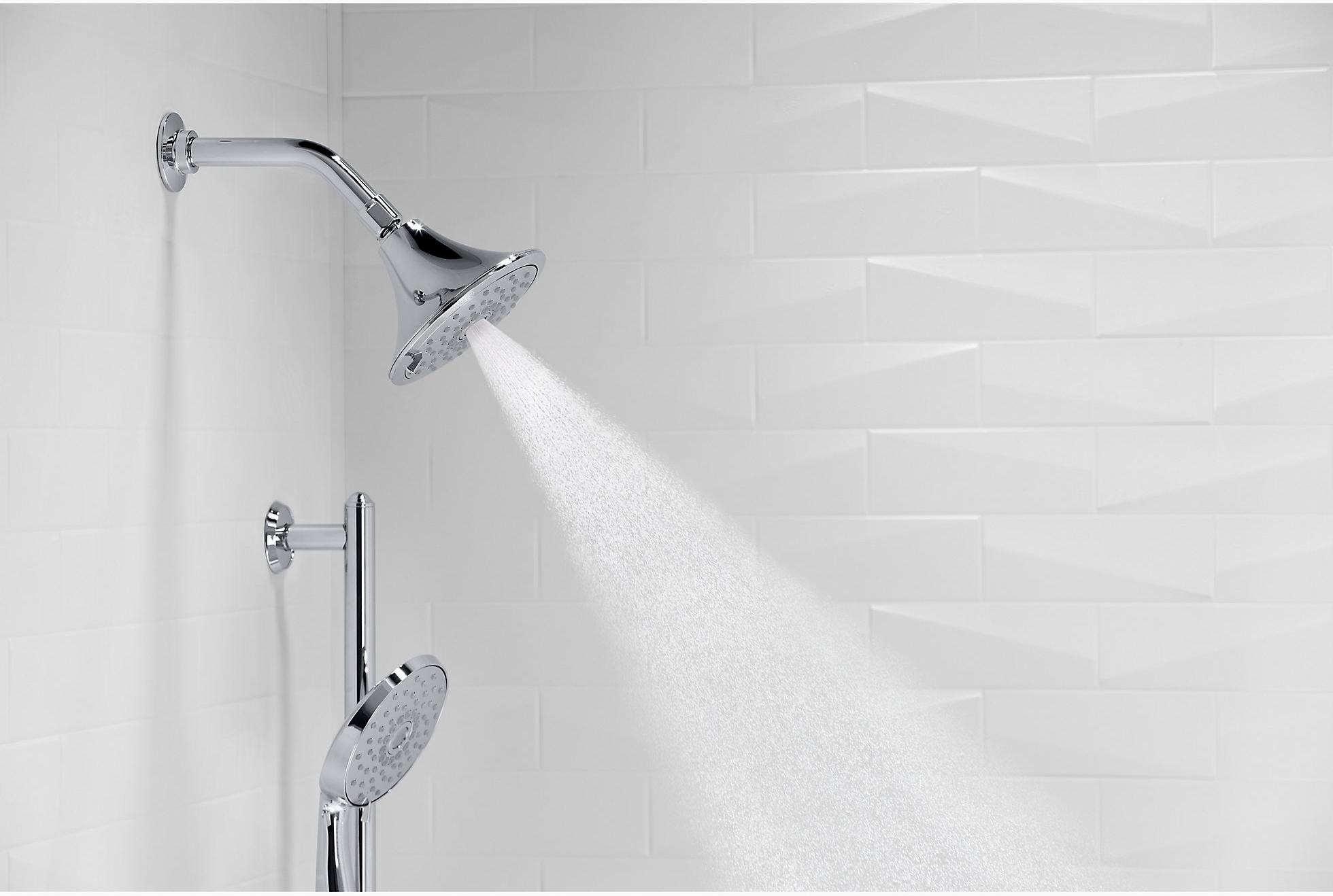 KOHLER Многофункциональная насадка для душа Forté 2,5 галлона в минуту с технологией всасывания воздуха Katalyst K-22169-AF  - Вид №5