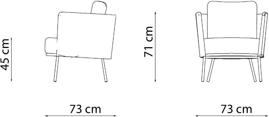 Vermobil Садовое кресло из ткани с подлокотниками Desiree fabric De620 - Вид №4