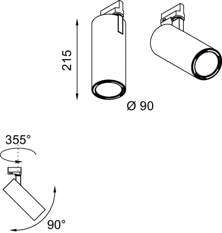 Lucifero's Светодиодные трековые светильники из экструдированного алюминия Semplice sun-id-1476446 - Вид №4