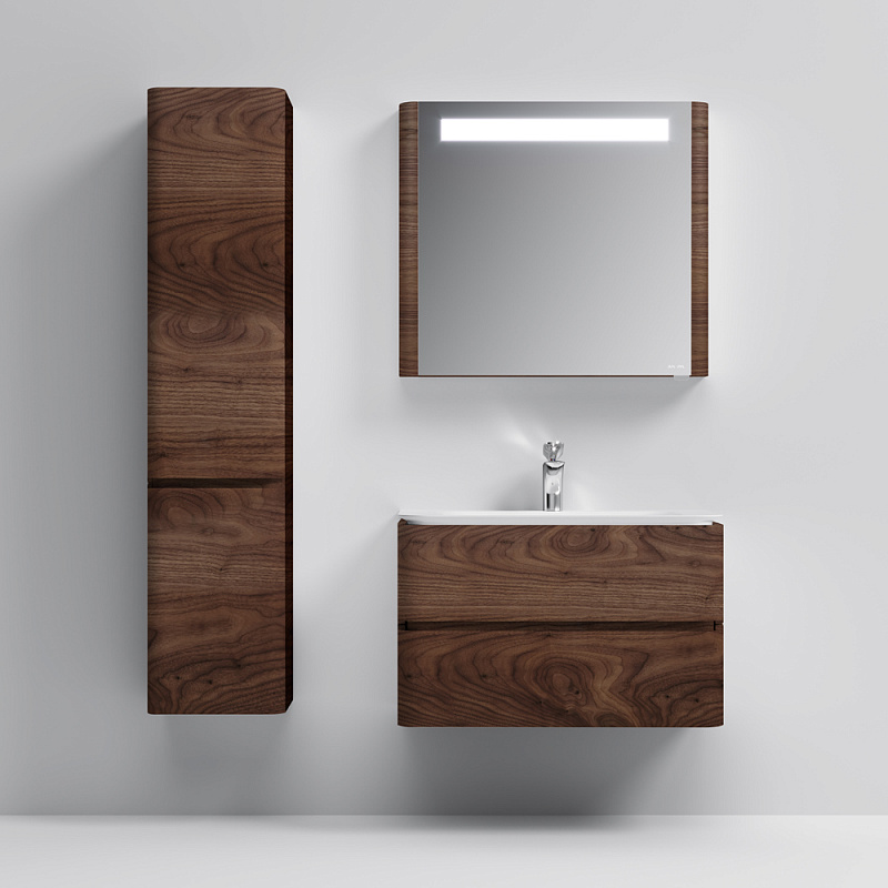 M30FHX0802NF База под раковину подвесная 80 см ящики орех текстурированная шт AM.PM Sensation - Вид №5