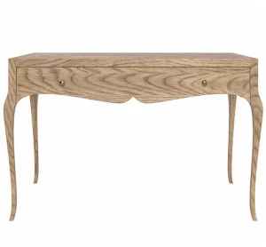 Письменный стол с ящиком и гнутыми ножками деревянный, дуб Villagio FURNITERA  120344 Дуб