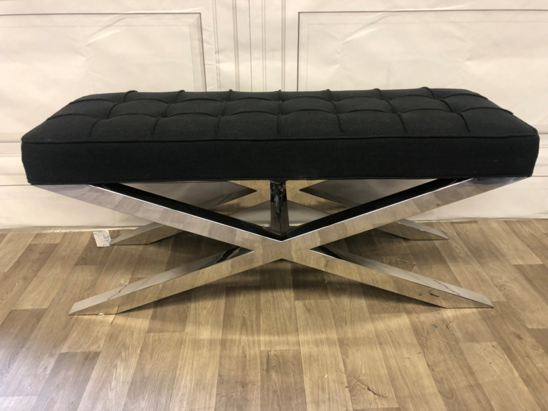 Скамейка Beekman от Eichholtz Черный/Хром EICHHOLTZ ДИЗАЙНЕРСКИЕ, EICHHOLTZ 060430 Хром  - Вид №2