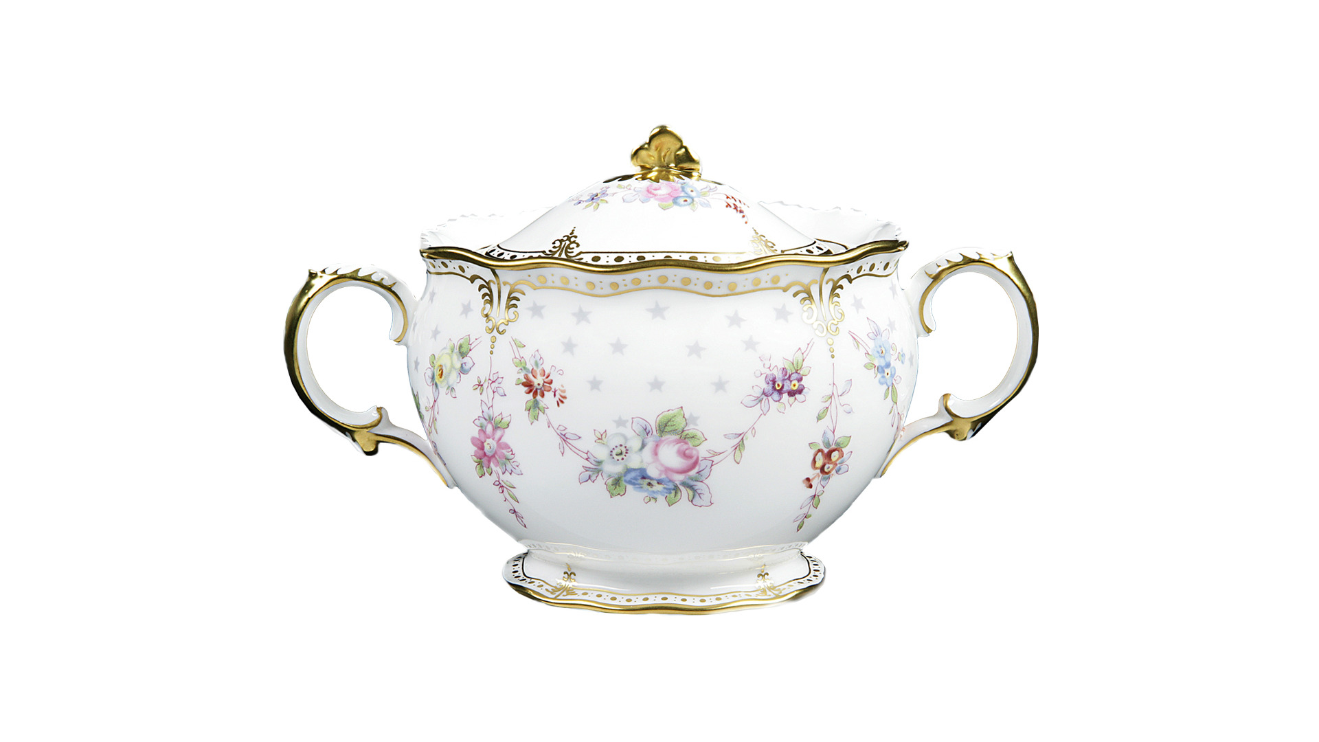 10628019 Royal Crown Derby Сервиз кофейный Royal Crown Derby "Роял Антуанетта" 6/15 Фарфор костяной  - Вид №2