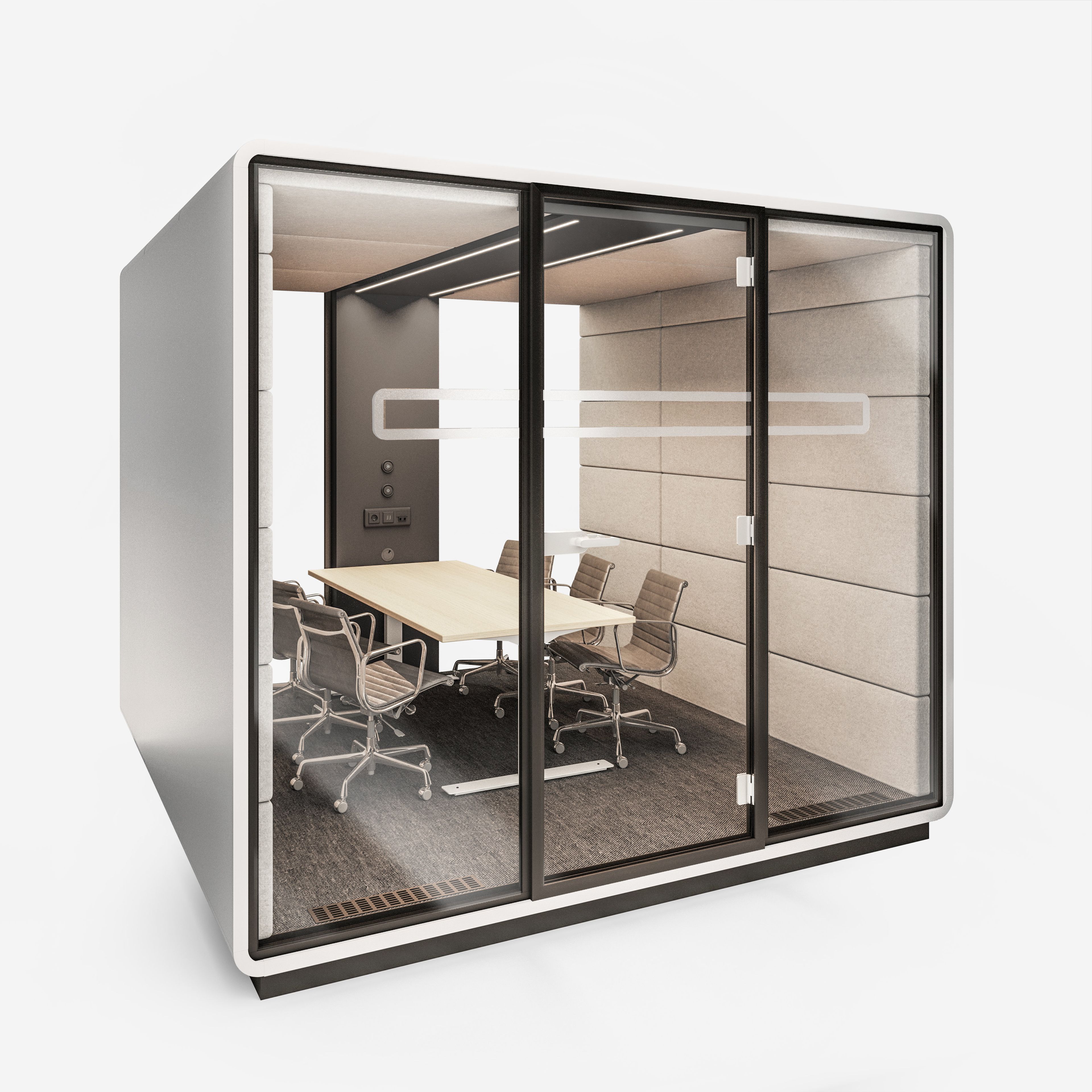 Многосторонняя акустическая офисная кабина со встроенным освещением Mikomax Smart Office Hushoffice ARCH-00059090 - Вид №27