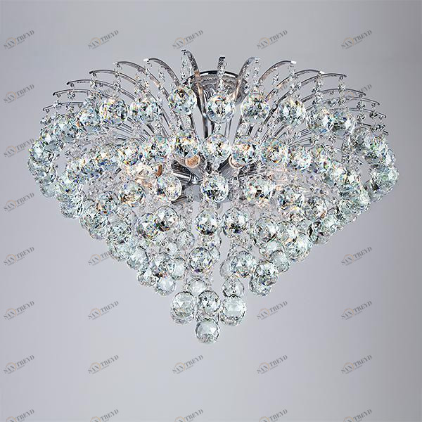 Потолочная люстра Eurosvet Ostiniya 3299/9 хром/прозрачный хрусталь Strotskis EUROSVET ДИЗАЙНЕРСКИЕ, OSTINIYA 181620 Хром 