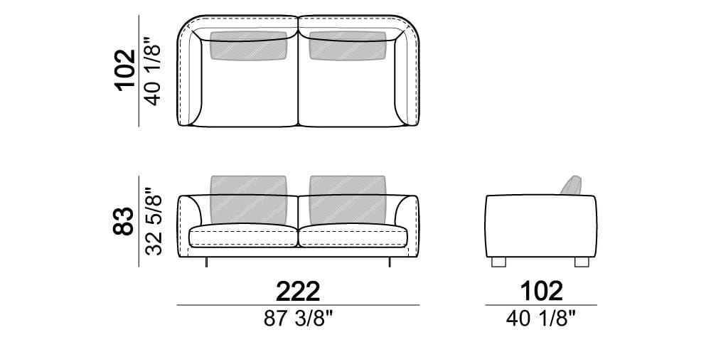 3-местный диван Arketipo SELF CONTROL ARCH-00065361 - Вид №2
