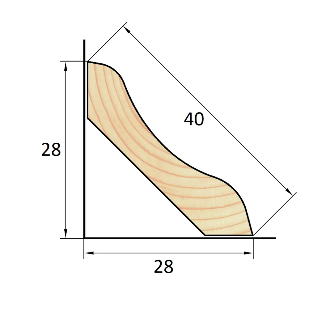 АРЕЛАН Плинтус деревянный гладкий для элегантной отделки стен 81960900 STLM-0015472 - Вид №2
