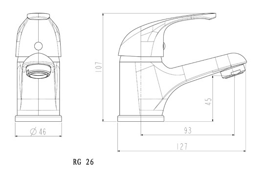 Смеситель для умывальника Esko Riga  RG 26 Riga RG 26 11613 - Вид №1