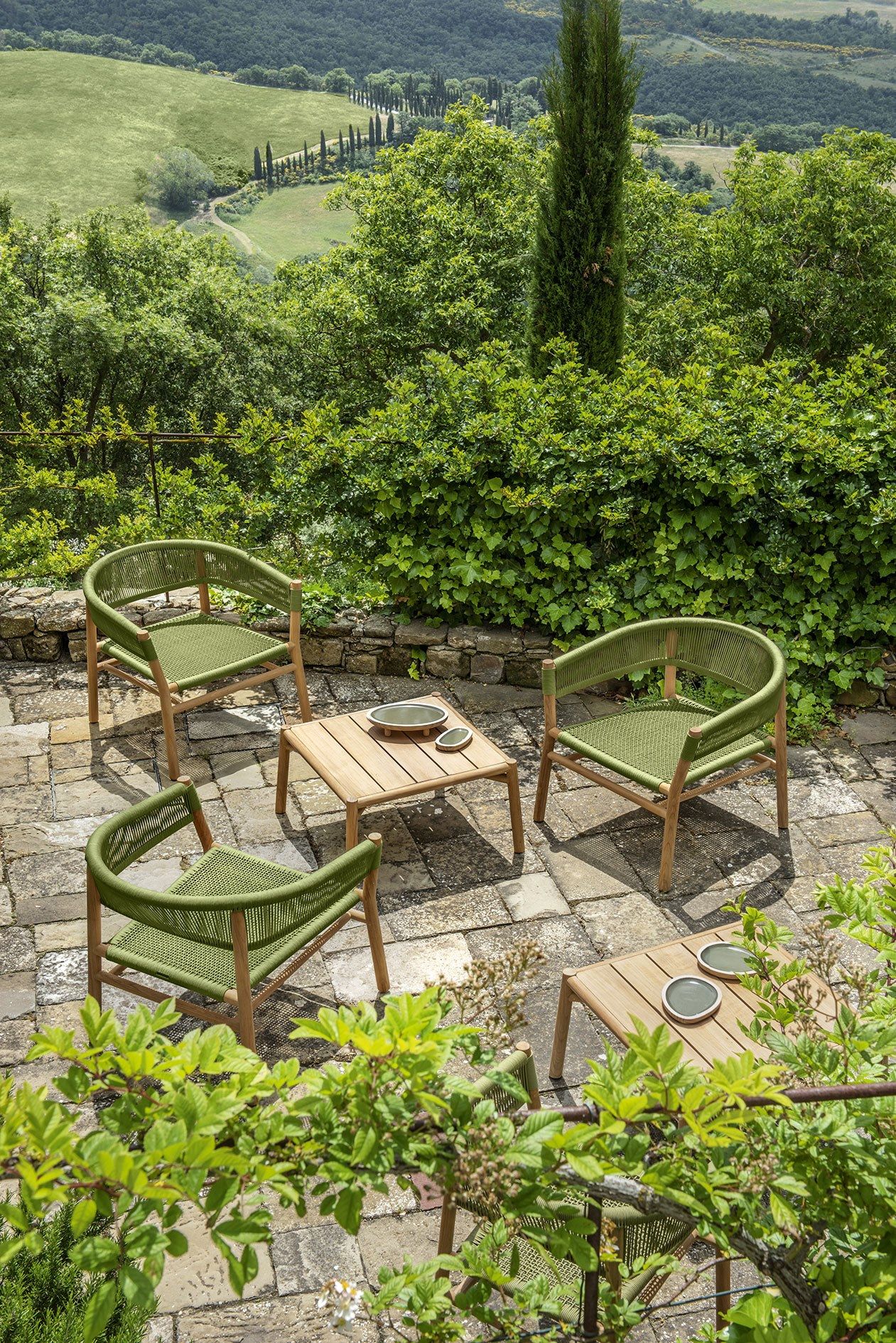 Штабелируемый садовый стул из тика и веревки Ethimo ARCH-00103677 - Вид №5