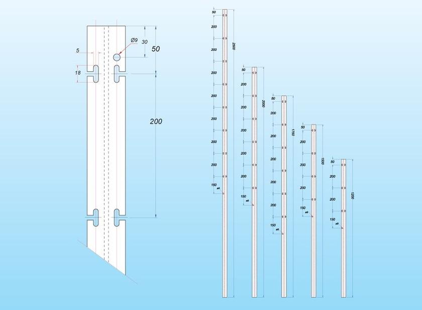 Ferro Bulloni Столб из кортеновской стали для виноградников Pali per recinzioni con reti metalliche sun-id-1478392 - Вид №1