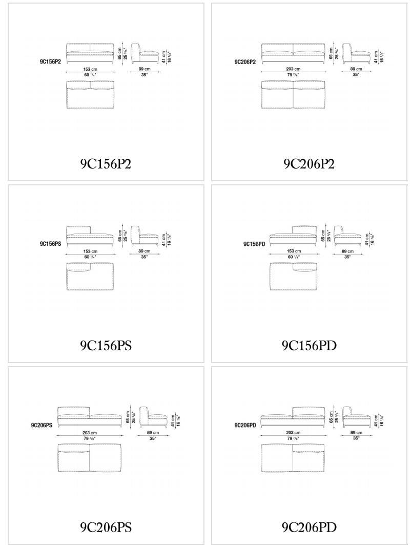 Угловой диван из ткани B&B Italia Michel ARCH-00092075 - Вид №16