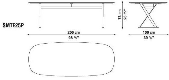 Maxalto Прямоугольный мраморный стол Pathos sun-id-1449010 - Вид №7