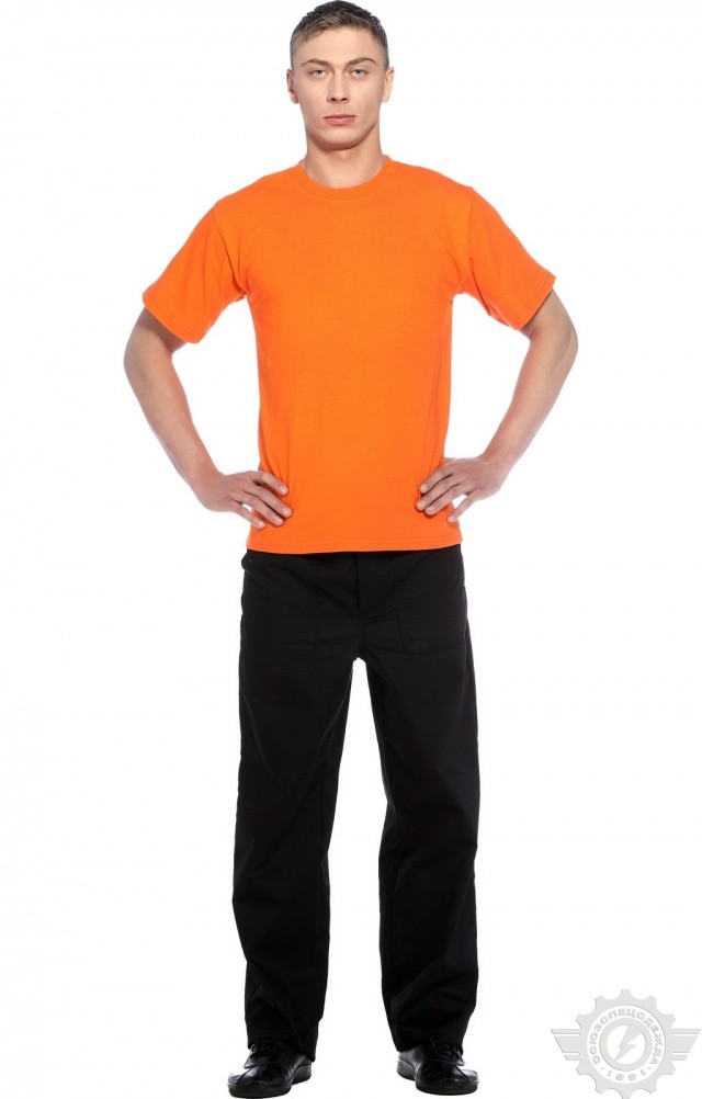 61039 Футболка "Престиж" оранжевая  Одежда для официантов  размер S (46) Спецодежда  - Вид №8