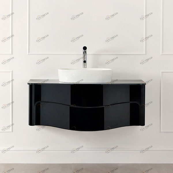 Тумба подвесная Mandello 114 Volo Glass MANVG-N-114-BK Victoria + Albert MANVGN114BK