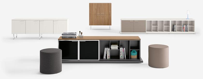 Sinetica Низкая лакированная тумба для офиса с распашными дверцами sun-id-1364731 - Вид №3