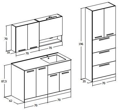 LEGNOBAGNO Шкаф для белья из дерева Urban sun-id-1373136 - Вид №3