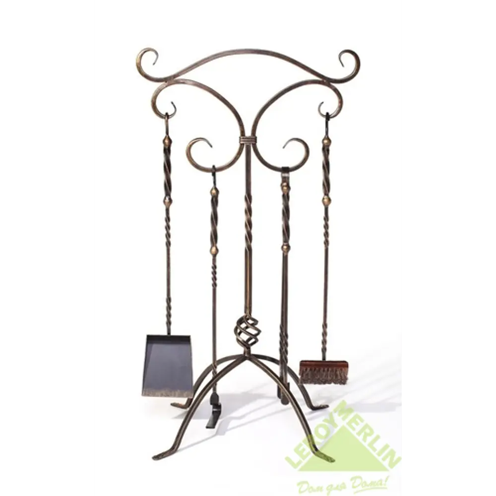 GRATAR Набор каминных инструментов с ажурной стойкой 13349105 STLM-0941386