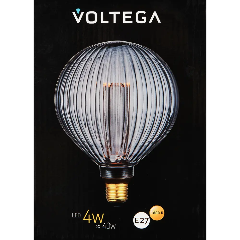 Лампочка декоративная G125T Вт дымчатая 4 Вт E27 8529 Voltega STLM-2063512 - Вид №2