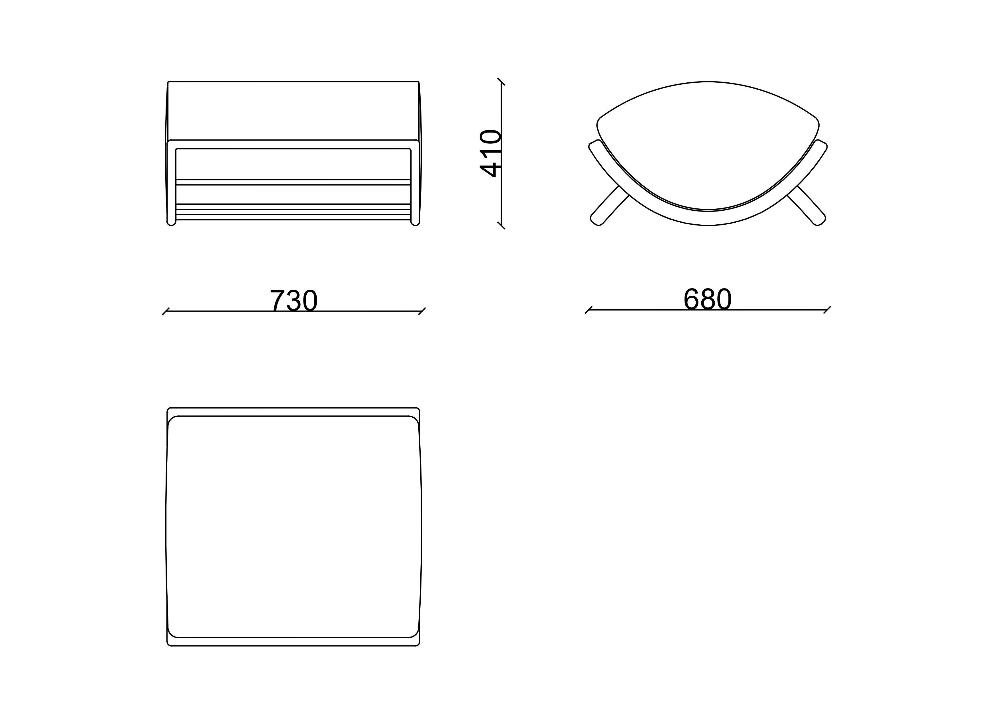 Ткань открытый пуф RIVATELIER Nemo ARCH-00025234 - Вид №3