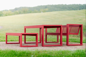 Прямоугольный стол из нержавеющей стали