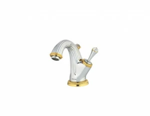 033203.000.30 Смеситель-джойстик-монолевер для раковины с кристаллами сваровски Античная латунь