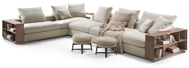 Flexform Модульный тканевый диван с вещевым ящиком Groundpiece sun-id-1444149 - Вид №4