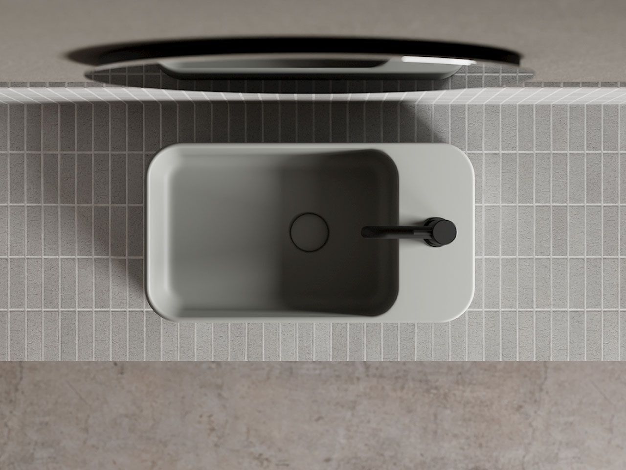 Керамическая прямоугольная столешница для мытья рук Nic Nanoo ARCH-00147301 - Вид №5