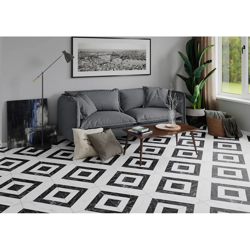 Керамогранит Kreaforta Dina с мраморным эффектом 42x42 см 89414197 STLM-1578562 - Вид №5