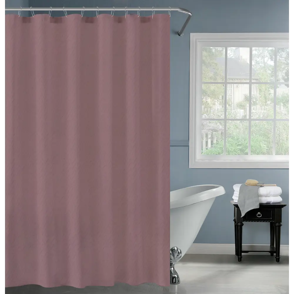 Штора для душа SWENSA Istra лиловая 180x180 см с люверсами 89399571 STLM-1572418