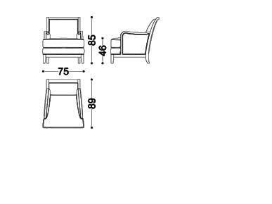 Тканевое кресло с подлокотниками OPERA CONTEMPORARY Себастьян ARCH-00037324 - Вид №3
