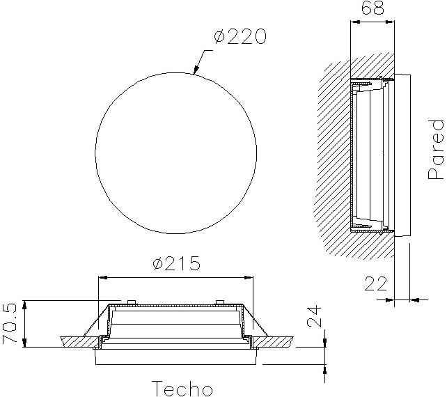 DAISALUX Светодиодный аварийный светильник на потолок sun-id-1347853 - Вид №1